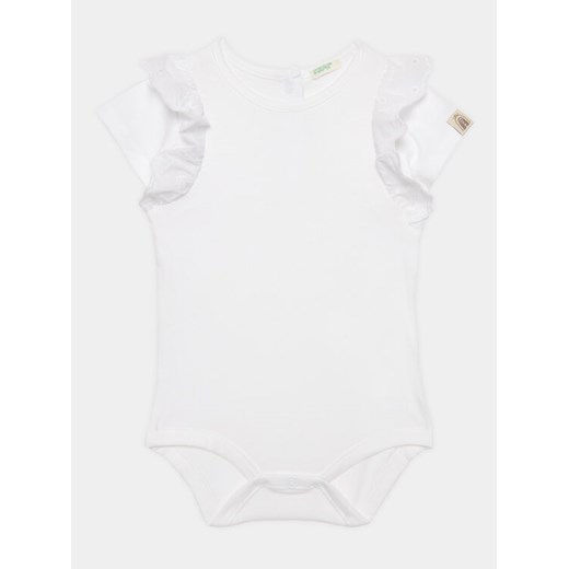 United Colors Of Benetton Body dziecięce 3P4ZAB00D Biały Regular Fit ze sklepu MODIVO w kategorii Body niemowlęce - zdjęcie 182760356