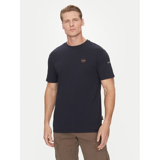 Napapijri T-Shirt S-Badge NP0A4I3N Granatowy Regular Fit ze sklepu MODIVO w kategorii T-shirty męskie - zdjęcie 182760466