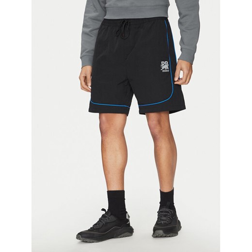 HUGO Szorty sportowe Garat 50542807 Czarny Regular Fit ze sklepu MODIVO w kategorii Spodenki męskie - zdjęcie 182760479