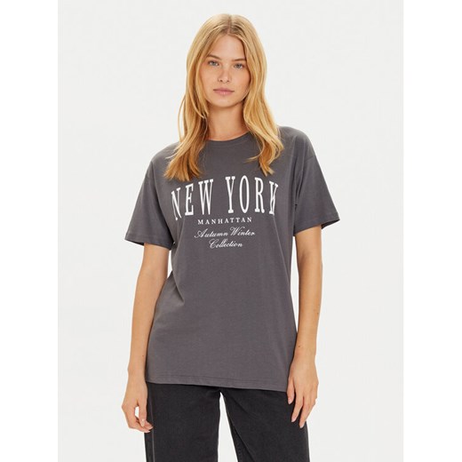 Brave Soul T-Shirt LTS-568JEMIMA Szary Oversize ze sklepu MODIVO w kategorii Bluzki damskie - zdjęcie 182760508