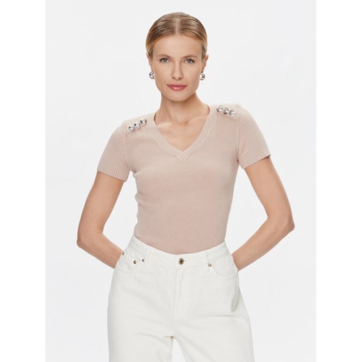 Marciano Guess Sweter Teti 4RGR11 5613Z Beżowy Regular Fit ze sklepu MODIVO w kategorii Swetry damskie - zdjęcie 182760518