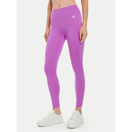 Roxy Legginsy Everyday Flow ERJNP03590 Różowy Slim Fit ze sklepu MODIVO w kategorii Spodnie damskie - zdjęcie 182760535