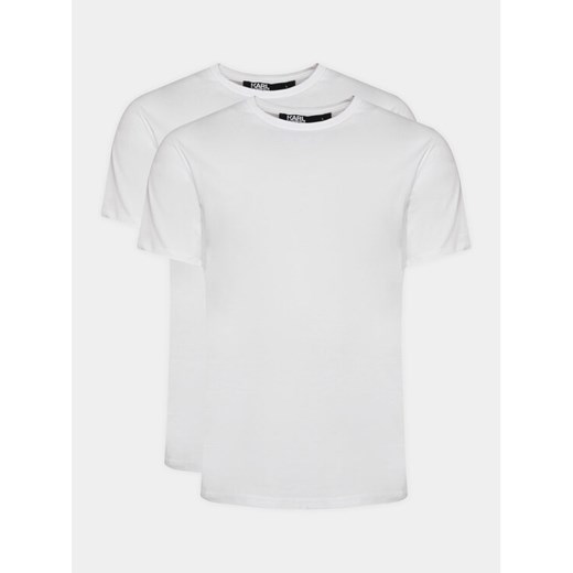 KARL LAGERFELD Komplet 2 t-shirtów 765000 500298 Biały Slim Fit ze sklepu MODIVO w kategorii T-shirty męskie - zdjęcie 182760567