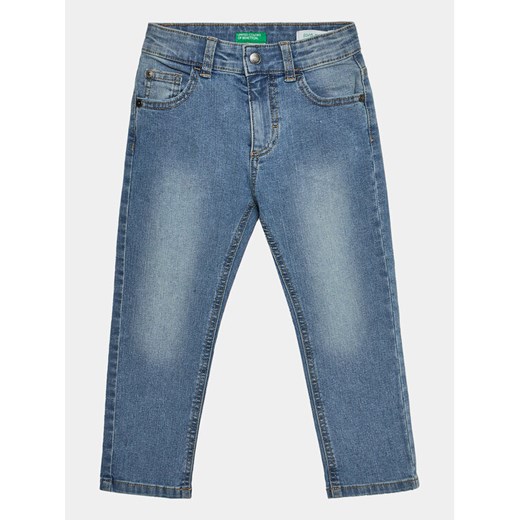 United Colors Of Benetton Jeansy 4XA2GE00F Niebieski Slim Fit ze sklepu MODIVO w kategorii Spodnie chłopięce - zdjęcie 182760648
