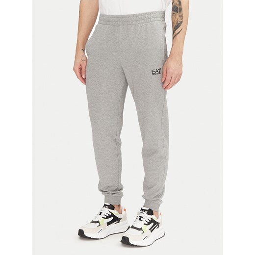 EA7 Emporio Armani Spodnie dresowe 8NPP66 PJVRZ 3905 Szary Slim Fit ze sklepu MODIVO w kategorii Spodnie męskie - zdjęcie 182760675