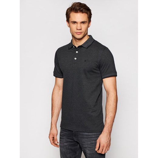 Jack&Jones Polo Paulos 12136668 Czarny Slim Fit ze sklepu MODIVO w kategorii T-shirty męskie - zdjęcie 182760779