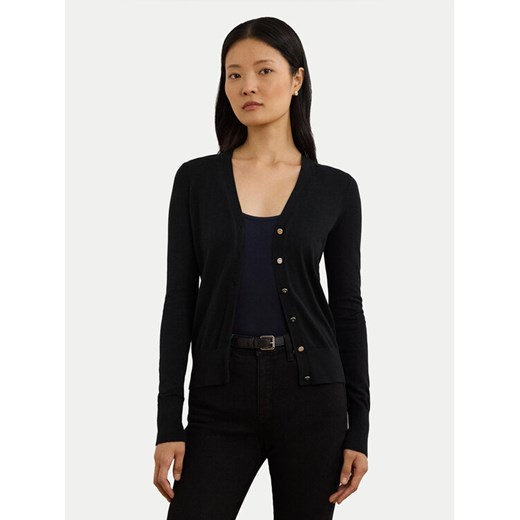 LAUREN RALPH LAUREN Kardigan 200808207001 Czarny Slim Fit ze sklepu MODIVO w kategorii Swetry damskie - zdjęcie 182760799