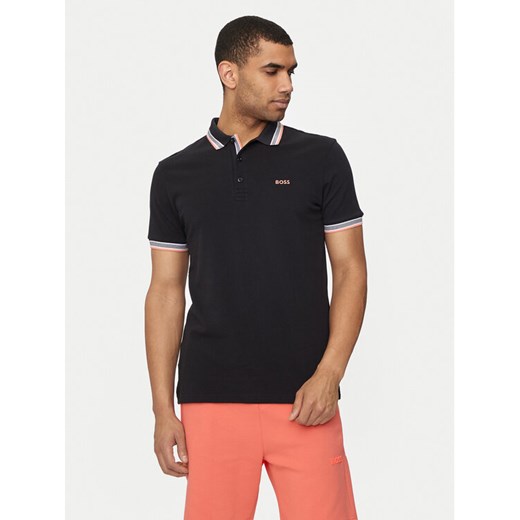 Boss Polo Paddy 50469055 Czarny Regular Fit ze sklepu MODIVO w kategorii T-shirty męskie - zdjęcie 182760845
