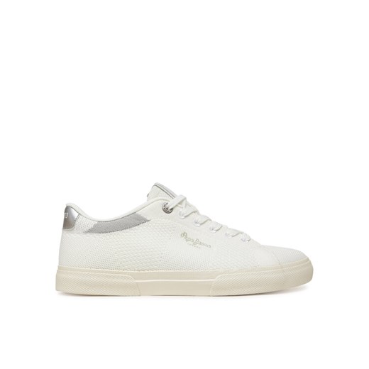 Pepe Jeans Sneakersy Kenton Knit PLS31601 Biały ze sklepu MODIVO w kategorii Buty sportowe damskie - zdjęcie 182760856