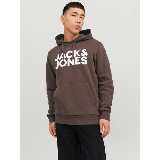 Jack&Jones Bluza Corp 12152840 Brązowy Standard Fit ze sklepu MODIVO w kategorii Bluzy męskie - zdjęcie 182760866