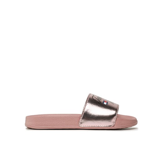 Tommy Hilfiger Klapki Logo Pool Slide T3A0-32799-1367 Różowy ze sklepu MODIVO w kategorii Klapki dziecięce - zdjęcie 182760868