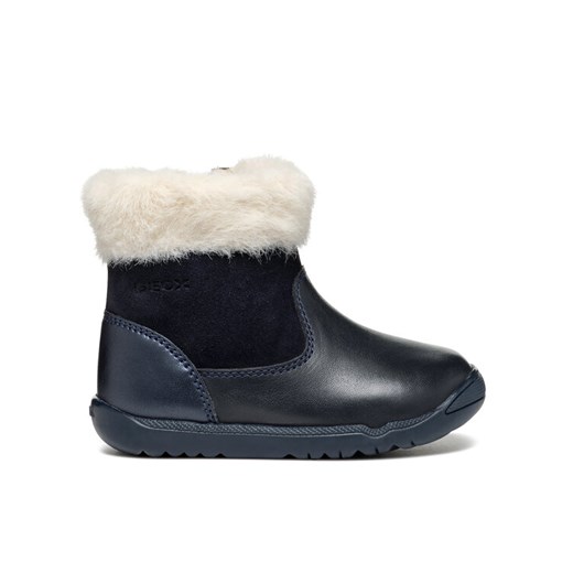 Geox Kozaki B Macchia Girl B464PC 08522 C4002 Granatowy ze sklepu MODIVO w kategorii Buty zimowe dziecięce - zdjęcie 182760925