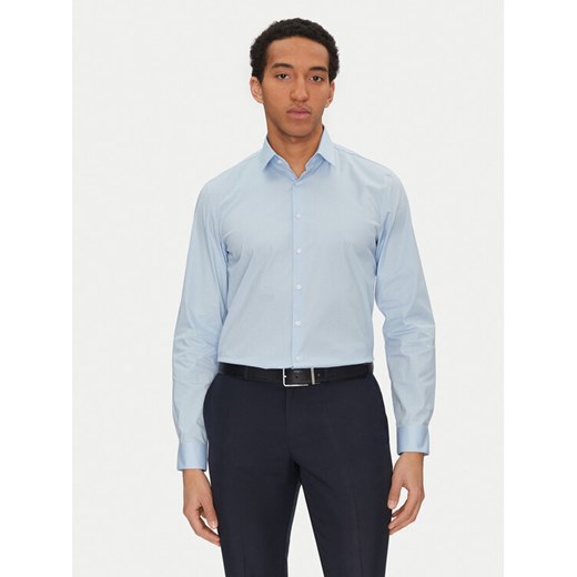 Calvin Klein Koszula K10K114299 Błękitny Slim Fit ze sklepu MODIVO w kategorii Koszule męskie - zdjęcie 182760989