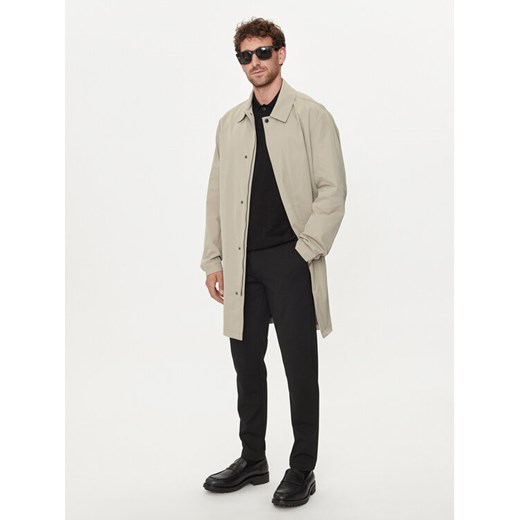 Calvin Klein Trencz Modern Car K10K113007 Beżowy Regular Fit ze sklepu MODIVO w kategorii Płaszcze męskie - zdjęcie 182761017