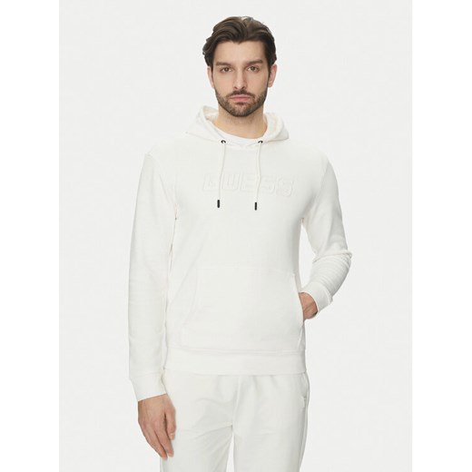 Guess Bluza Z4YQ12 KAIJ1 Biały Regular Fit ze sklepu MODIVO w kategorii Bluzy męskie - zdjęcie 182761096