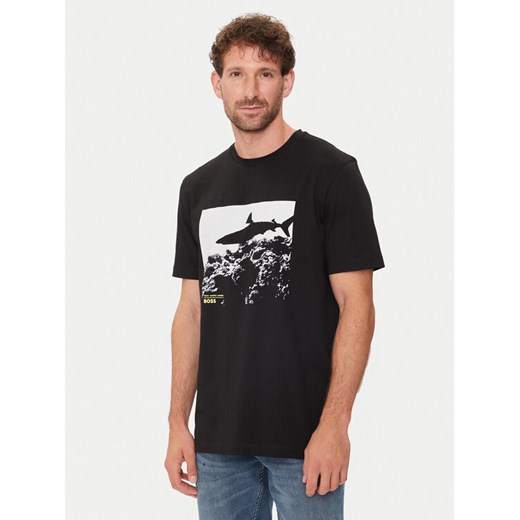 Boss T-Shirt Te_Sea_Horse 50515626 Czarny Regular Fit ze sklepu MODIVO w kategorii T-shirty męskie - zdjęcie 182761106