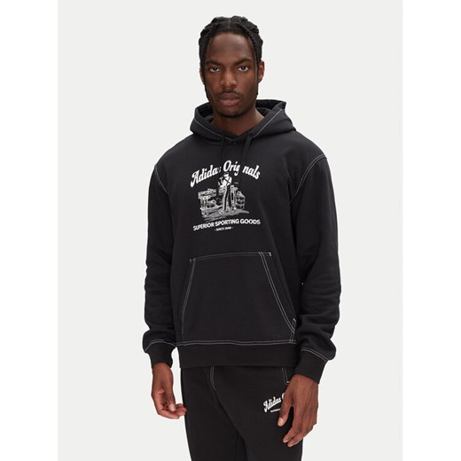 adidas Bluza Wabash JP4483 Czarny Loose Fit ze sklepu MODIVO w kategorii Bluzy męskie - zdjęcie 182761179