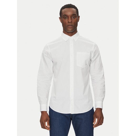 Calvin Klein Jeans Koszula LV040QM160 Biały Regular Fit ze sklepu MODIVO w kategorii Koszule męskie - zdjęcie 182761187