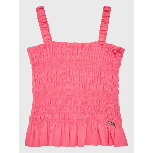 Guess Top J3GH04 WFBN0 Różowy Regular Fit ze sklepu MODIVO w kategorii Bluzki dziewczęce - zdjęcie 182761209