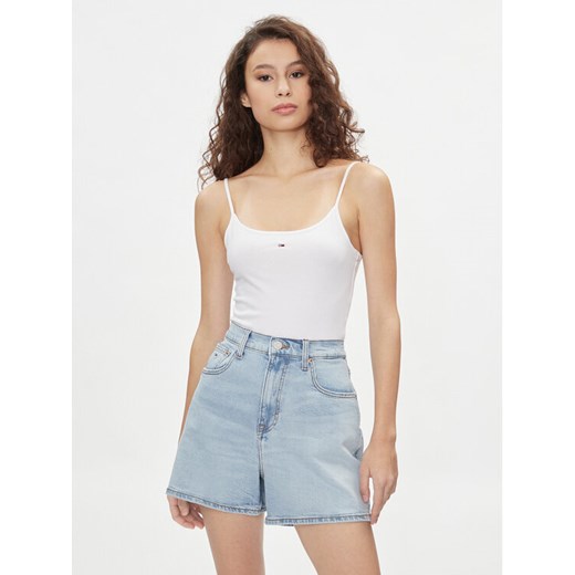 Tommy Jeans Body Essential DW0DW17993 Biały Slim Fit ze sklepu MODIVO w kategorii Bluzki damskie - zdjęcie 182761267