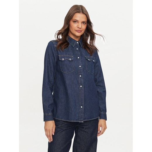 United Colors Of Benetton Koszula jeansowa 5RZKDQ06T Granatowy Regular Fit ze sklepu MODIVO w kategorii Koszule damskie - zdjęcie 182761326