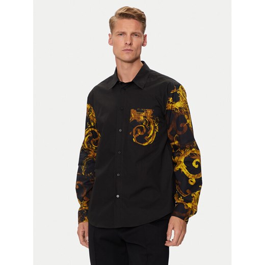 Versace Jeans Couture Koszula 76GAL2R2 Czarny Regular Fit ze sklepu MODIVO w kategorii Koszule męskie - zdjęcie 182761358