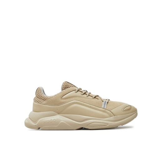 Hugo Sneakersy Leon Runn 50523838 Beżowy ze sklepu MODIVO w kategorii Buty sportowe męskie - zdjęcie 182761399
