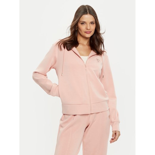 Guess Bluza V4YQ06 KCAY2 Różowy Regular Fit ze sklepu MODIVO w kategorii Bluzy damskie - zdjęcie 182761625