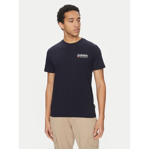 Napapijri T-Shirt Kasba NP0A4HQQ Granatowy Regular Fit ze sklepu MODIVO w kategorii T-shirty męskie - zdjęcie 182761655