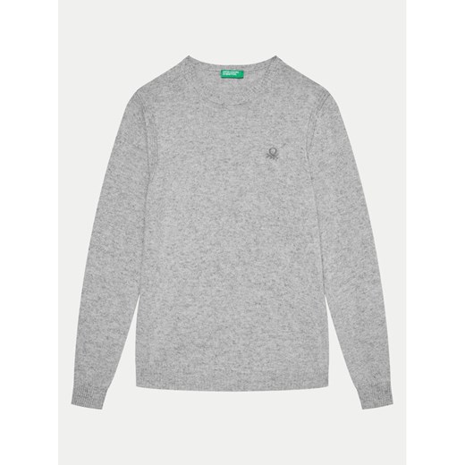 United Colors Of Benetton Sweter 1032C106W Szary Regular Fit ze sklepu MODIVO w kategorii Swetry chłopięce - zdjęcie 182761829