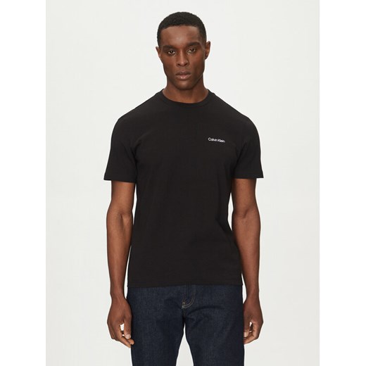 Calvin Klein T-Shirt Linear Box Logo K10K114152 Czarny Regular Fit ze sklepu MODIVO w kategorii T-shirty męskie - zdjęcie 182761887
