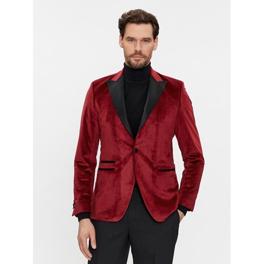 KARL LAGERFELD Marynarka 155270 541009 Czerwony Slim Fit ze sklepu MODIVO w kategorii Marynarki męskie - zdjęcie 182761945