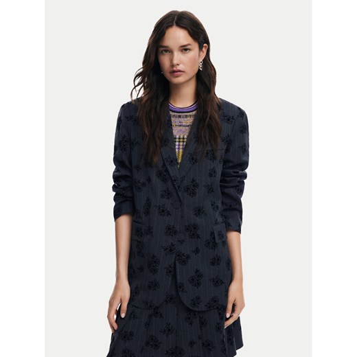 Desigual Marynarka Zagrez 24WWEW46 Szary Relaxed Fit ze sklepu MODIVO w kategorii Marynarki damskie - zdjęcie 182762098
