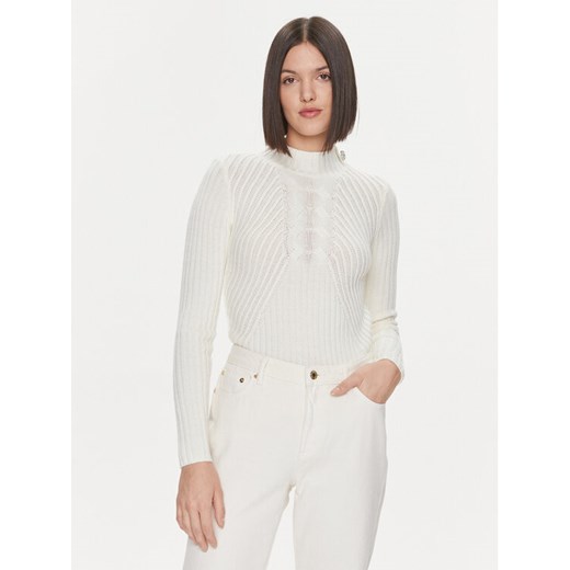 Liu Jo Sweter MF3223 MA95M Écru Slim Fit ze sklepu MODIVO w kategorii Swetry damskie - zdjęcie 182762116