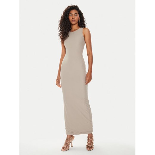 Guess Sukienka codzienna Kim W4YK0J KCDE0 Beżowy Bodycon Fit Guess XS MODIVO