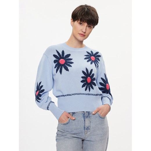 United Colors Of Benetton Sweter 1194E108Y Błękitny Regular Fit ze sklepu MODIVO w kategorii Swetry damskie - zdjęcie 182762325