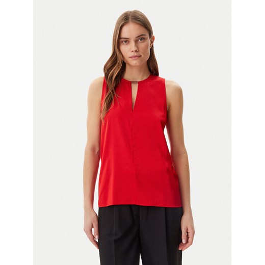 Calvin Klein Top K20K208190 Czerwony Regular Fit ze sklepu MODIVO w kategorii Bluzki damskie - zdjęcie 182762399