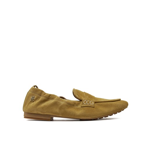 Tommy Hilfiger Lordsy Th Suede Moccasin FW0FW07714 Khaki ze sklepu MODIVO w kategorii Lordsy damskie - zdjęcie 182762415
