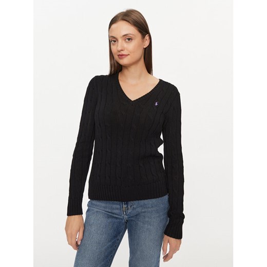 Polo Ralph Lauren Sweter 211891641010 Czarny Regular Fit ze sklepu MODIVO w kategorii Swetry damskie - zdjęcie 182762465