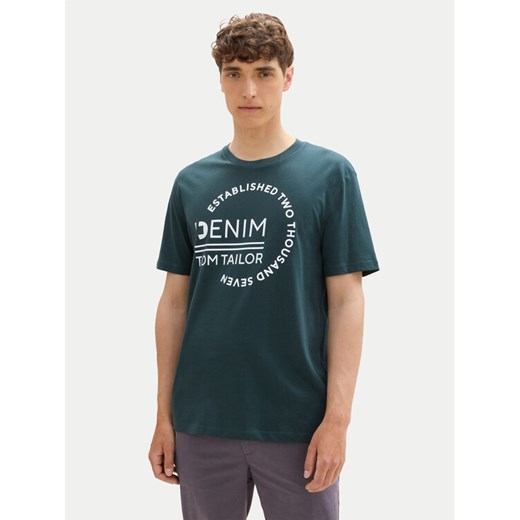 Tom Tailor Denim T-Shirt 1043491 Zielony Regular Fit ze sklepu MODIVO w kategorii T-shirty męskie - zdjęcie 182762469