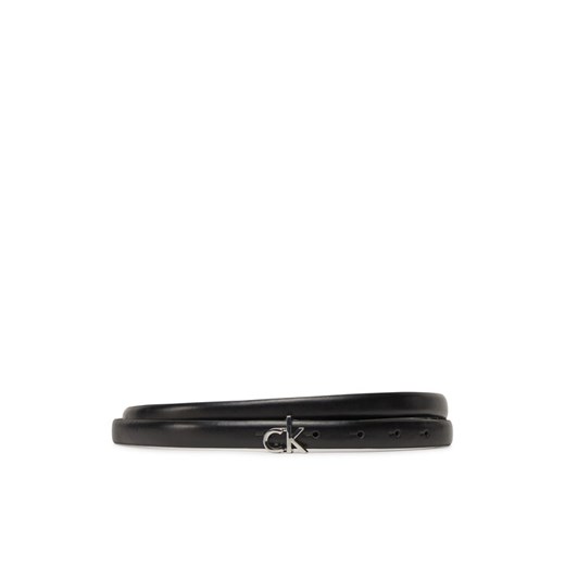 Calvin Klein Pasek Damski Ck Buckle Skinny Belt 1.5 K60K612932 Czarny ze sklepu MODIVO w kategorii Paski damskie - zdjęcie 182762527