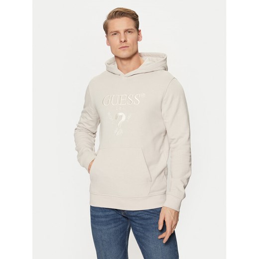 Guess Bluza M5RQ36 KCN01 Szary Regular Fit ze sklepu MODIVO w kategorii Bluzy męskie - zdjęcie 182762535