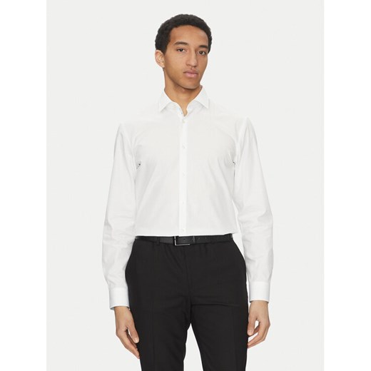 HUGO Koszula Koey 50539808 Biały Slim Fit ze sklepu MODIVO w kategorii Koszule męskie - zdjęcie 182762546