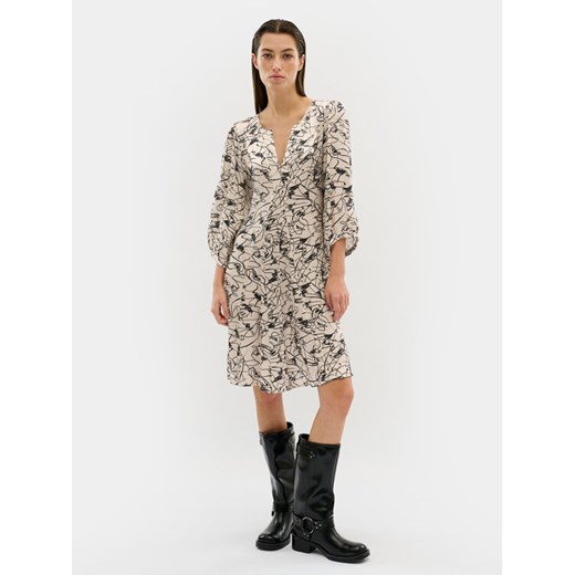 Karen by Simonsen Sukienka codzienna Marbella 10104894 Beżowy Regular Fit ze sklepu MODIVO w kategorii Sukienki - zdjęcie 182762556