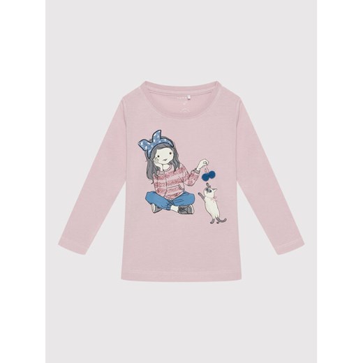 NAME IT Bluzka 13198273 Fioletowy Regular Fit ze sklepu MODIVO w kategorii Bluzki dziewczęce - zdjęcie 182762689