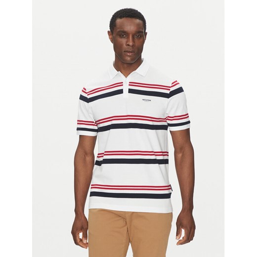 Hechter Paris Polo 74016 151928 Biały Regular Fit ze sklepu MODIVO w kategorii T-shirty męskie - zdjęcie 182762698