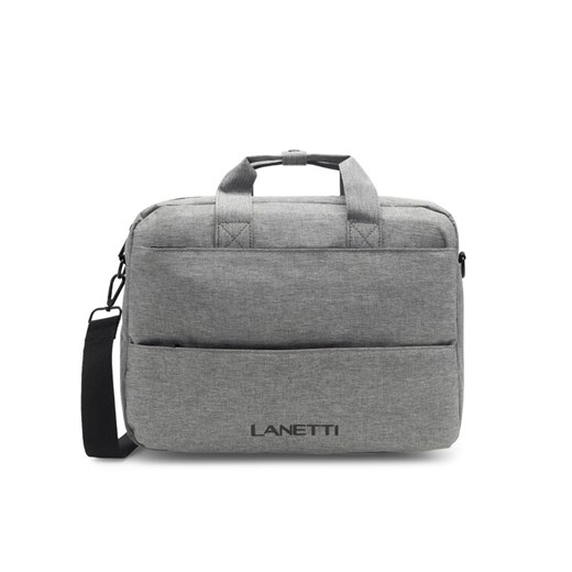 Lanetti Torba na laptopa LAN-K-011-04L Szary ze sklepu MODIVO w kategorii Torby na laptopa - zdjęcie 182762787