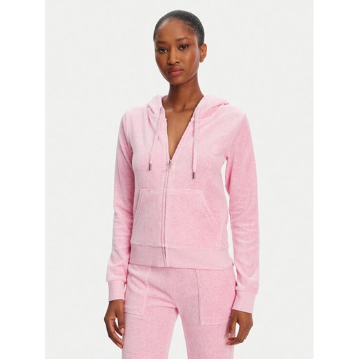 Juicy Couture Bluza Robertson JCAP176 Różowy Slim Fit ze sklepu MODIVO w kategorii Bluzy damskie - zdjęcie 182762797