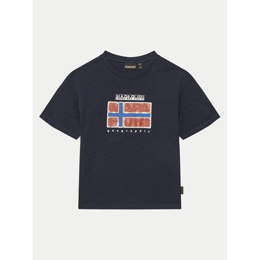 Napapijri T-Shirt S-Sella NP0A4IGX S Granatowy Regular Fit ze sklepu MODIVO w kategorii T-shirty chłopięce - zdjęcie 182762867
