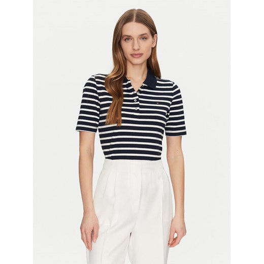 Tommy Hilfiger Polo 1985 WW0WW43224 Granatowy Regular Fit ze sklepu MODIVO w kategorii Bluzki damskie - zdjęcie 182763029